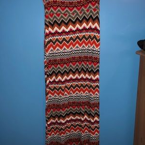 patterned maxi skirt